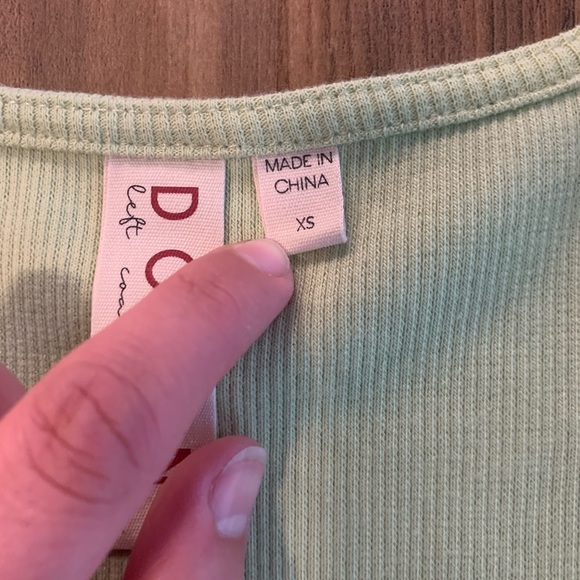 🍁Dolan sheer puff sleeve ribbed blouse, size XS - Picture 4 of 6